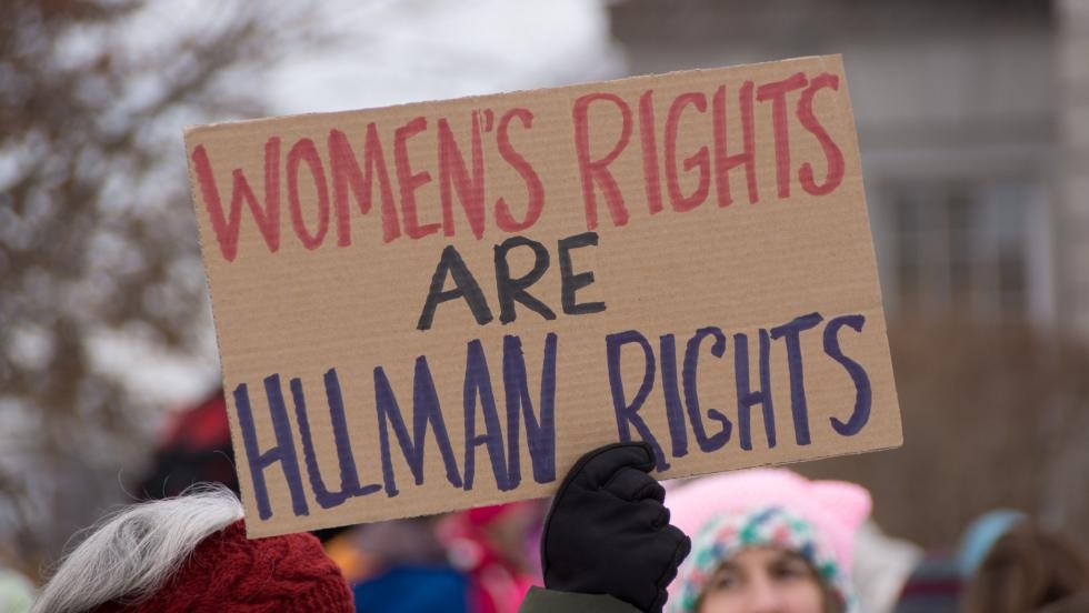 poster of womens rights are human rights