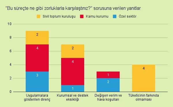 Bu süreçte ne gibi zorluklarla karşılaştınız sorusuna verilen yanıtlar